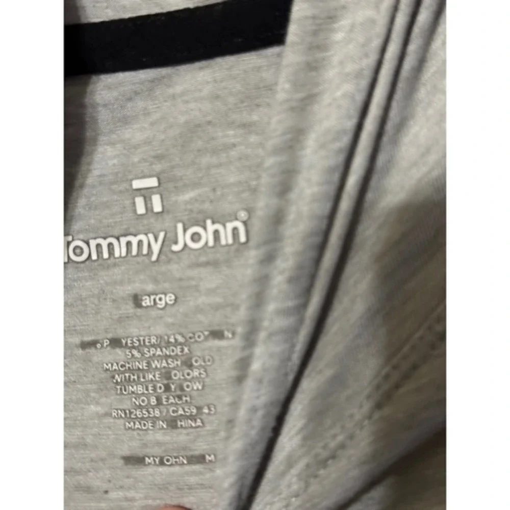 Tommy‎ John Mens Second Skin Hoodie Heather Grey Zipper Pockets Large Pullover